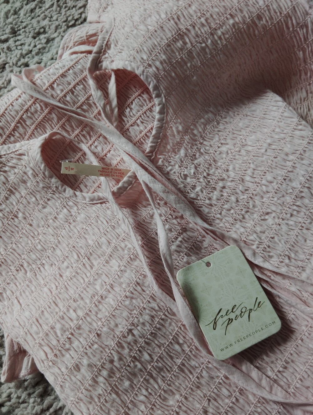 Free People Light Pink Rib Halter Mini Dress - Picture 8 of 8
